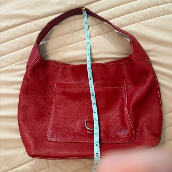 Dooney & Bourke Red Leather Hobo Bag with Sleek Design - Picture 12 of 15